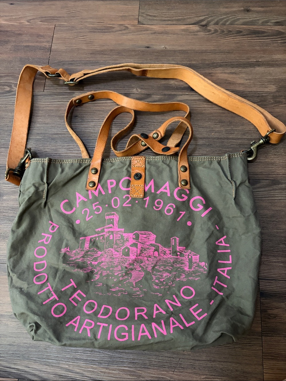 CAMPOMAGGI Teodorano leather tote!EXCELLENT and RARE